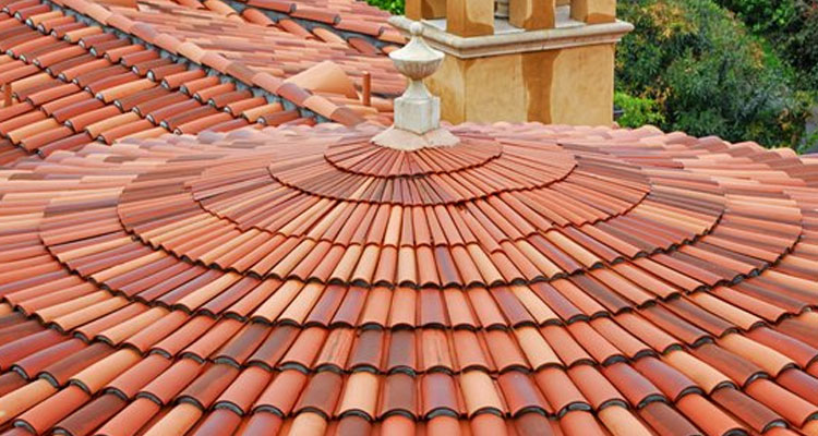 Concrete Clay Tile Roof Villa Park